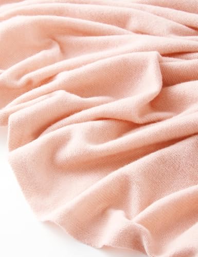 Soft Cashmere Blend Wrap Chic Scarf Stole for Women Wayfarer Travel Extra Large 87"x28" - color: Powder Puff Pink