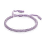 COLORFUL BLING Hand-Knitted Lucky String Bracelet Adjustable Tibetan Buddhist Prayer Yoga Mala Bracelets Kabbalah Protection Couple Jewelry - color: light purple