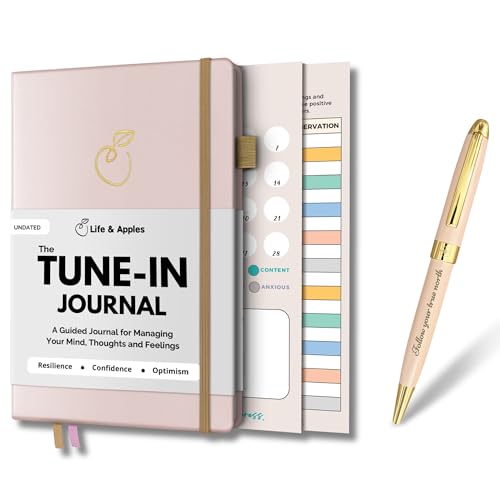 Life & Apples Mental Health Journal and Premium Pen Set: Guided Anxiety Journal with Prompts and a Luxury Pen for Journaling