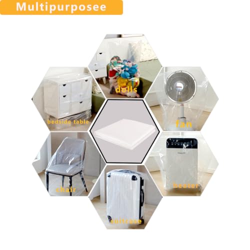 Extra Large Plastic Storage Bags 55 x 63 Inch Large Plastic Bags for Furniture, Luggage, Home Appliances, Kids Toys, Equipments, Industry or Agriculture Use and More (5 pack) - size: 55 x 63"