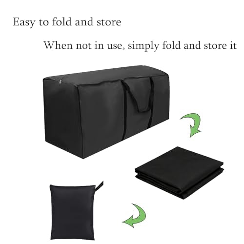 68" Waterproof Outdoor Cushion Storage Bag,Large Patio Furniture Cover with Zipper&Handles-Heavy Duty 68x30x20 Inch for Pillow,Christmas Tree,Table,Pool&Garden Outdoor Storage