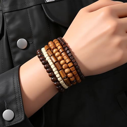 Gothic Bracelet Adjustable Punk Braided Leather Multilayer Grunge Set Bracelets Emo Metal Cuff Wrap Bangles Meaningful Gift - color: J-013