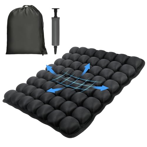 Professional Comfortable 3D Travel Seat Cushion, Air Inflatable Pressure Relief Seat Cushion Optimal Support for Long Sitting
