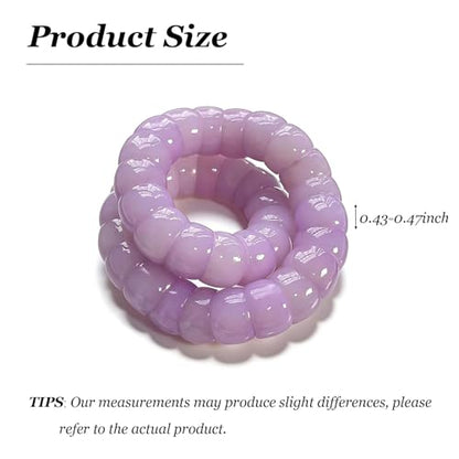 Roe Dolph Bodhi Bead Fidget Anxiety Bracelet for Women Men Chunky Stretch Beaded Mindful Jewelry Daily Reminder Gift for Mom Wife Friend - color: A8:purple