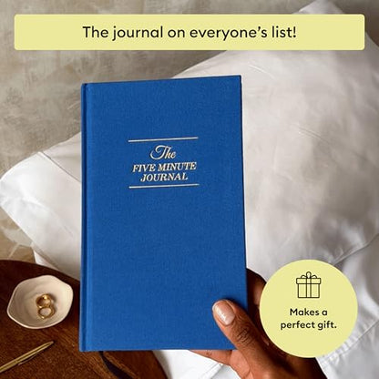 Intelligent Change The Five Minute Journal, Original Daily Gratitude 2025, Reflection & Manifestation for Mindfulness, Undated Daily with Gold Foiling, Plastic-Free, Blue - color: Royal Blue with Gold Foiling