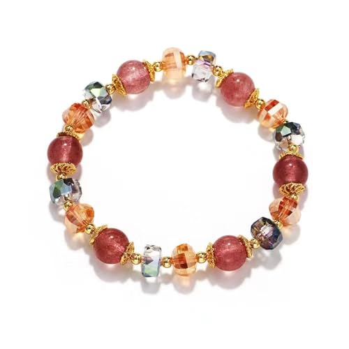 Healing Crystals Bracelet Handmade Natural Gemstones Beads Elastic Natural Stone Yoga Beads Bracelet Heart-Shaped, Modern Artisanal Beaded Unisex 7.6 inches Turquoise - color: Crystals