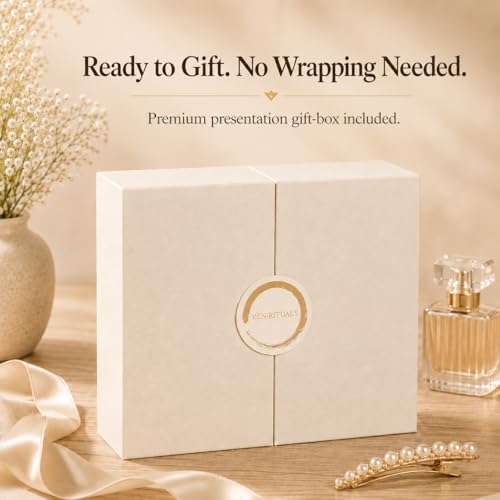 Guided Journal for Women | 13-Week Mindfulness & Self-Reflection Journal for Self-Care, Gratitude & Personal Growth | Unique Daily Prompts & Exercises | A5 Vegan Leather | Elegant Gift Box | Her Vibe (Beige-Ritual set) - color: Beige-Ritual set