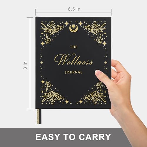 &And Per Se Wellness Journal, Self Care & Daily Journal for Women, Mental Health Planner with Habit Tracker, Diet & Goals, Undated, Gift-Ready (Stardust Black) - color: K-Stardust Black