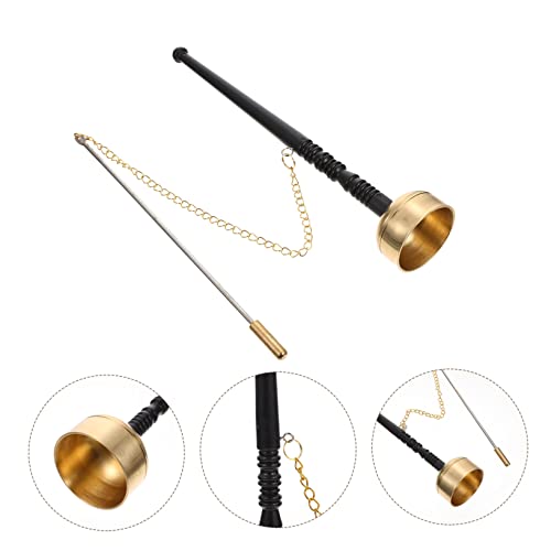 Buddhism Copper Yin Qing Chime for Meditation Sound Percussion Instrument with Wooden Handle for Temple Rituals and Mindfulness Practices