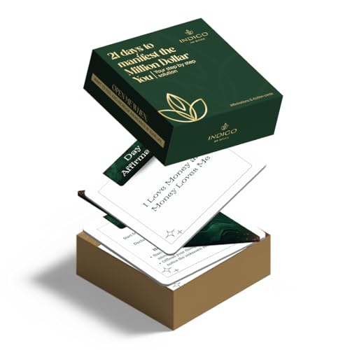 Money Manifestation Cards NLP Neuroscience Based 42 Positive Daily Affirmations and Journaling Prompt Deck Become Your Abundant Rich self Mindful Affirmations for Men and Women