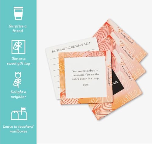 Compendium ThoughtFulls Pop-Open Cards — 2-Pack of Love and You're Wonderful — 60 Pop-Open Cards, Each with a Different Message Inside - color: Love, You're Wonderful