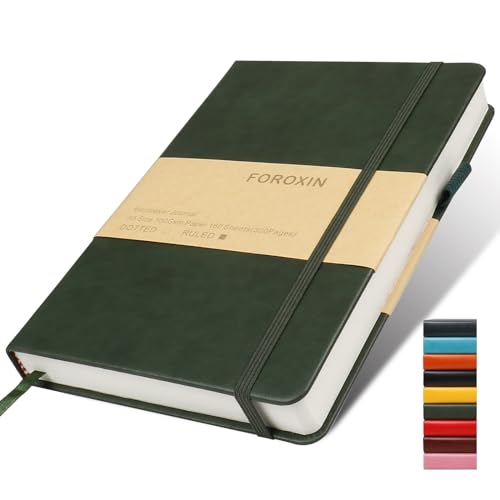 Lined Journal Notebook, (Dark Greed), 320 Pages, Medium 5.7 inches x 8.3 inches - 100 gsm Thick Paper, Hardcover