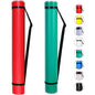 2-Pack Extendable Poster Tubes Expand from 24.5” to 40” with Shoulder Strap | Carry Documents, Blueprints, Drawings and Art | Red and Green Portable Durable Round Storage Cases with Lids and Labels