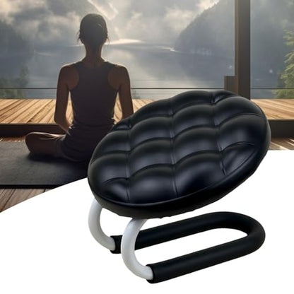 Mindfulness Meditation Stool - Prayer Kneeler Seat, Soft Sturdy Cushion Design, Comfortable Portable Support, Lightweight Easy Carry Function, Excellent Relaxation Tool, Ideal Office Zen Use - color: Black