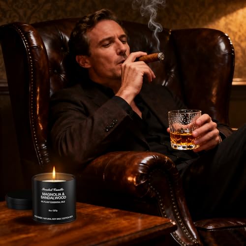 Men's Scented Candles Gift Set - 4 Pack Luxury Masculine Scented Candles for Men, 8oz Natural Soy Wax Candles with 8% Essential Oil, Long Lasting Aromatherapy Candles for Home Fragrance,Men,Him - size: Pack of 4