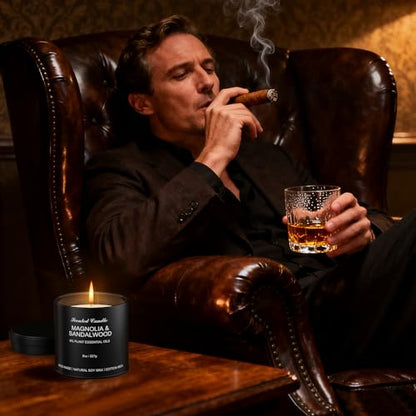 Men's Scented Candles Gift Set - 4 Pack Luxury Masculine Scented Candles for Men, 8oz Natural Soy Wax Candles with 8% Essential Oil, Long Lasting Aromatherapy Candles for Home Fragrance,Men,Him - size: Pack of 4