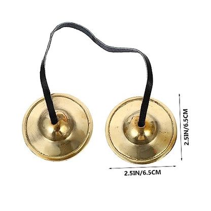 Cymbals Bell Meditation Chime for Yoga Buddhism Tibetan Bell Religious Musical Instrument Easy to Carry Harmonic Tones Positive Energy Handcrafted Long-lasting