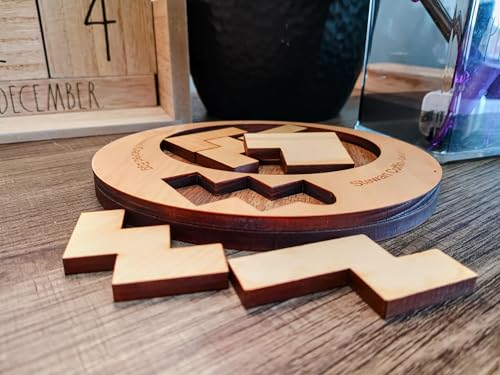 Difficult Puzzle for Adults - The Cracked Egg - 7 Piece Wood Brain Teaser Made in The USA from Creative Crafthouse - style: The Cracked Egg