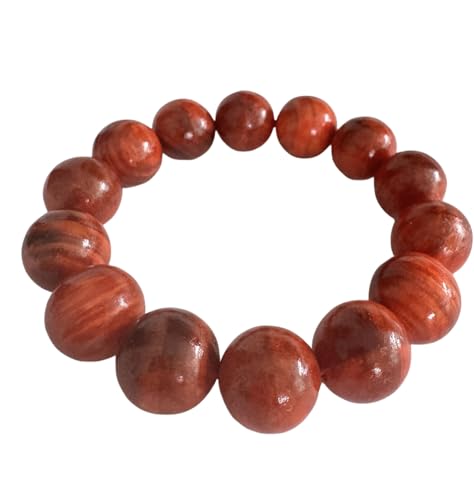 Red Sandalwood Beads Bracelet, Handmade Natural wood for gifts, Rare wood for gifts,Mala Prayer Bracelet, Handmade Dragon Bloodwood Rosary Bracelet 16mm