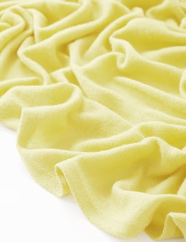 Soft Cashmere Blend Wrap Chic Scarf Stole for Women Wayfarer Travel Extra Large 87"x28" - color: Light Yellow