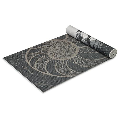 Gaiam Yoga Mat - Premium Print Reversible Extra Thick Non Slip Exercise & Fitness Mat for All Types of Yoga, Pilates & Floor Workouts