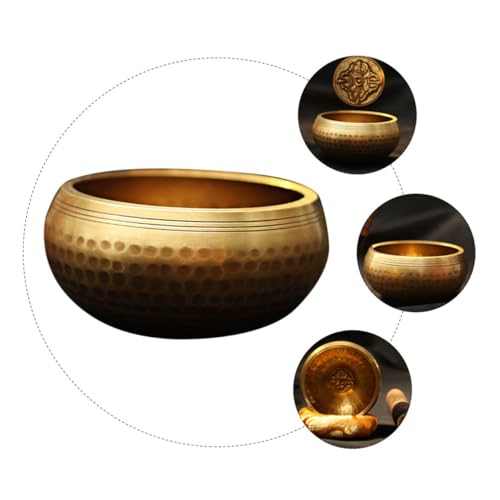 Handmade Tibetan Singing Bowl Set with Stick and Cushion for Meditation Yoga Sound Healing Feng Shui Mindfulness Portable Copper Bowls with Box for Spiritual Balance and Relaxation