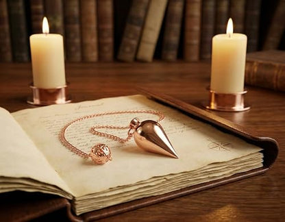 Health & Wealth Copper Metal Pendulum, Pendulum for Divination, Dowsing Pendulum, Reiki Pendulum, Meditation Pendulum, Cone Pendulum. - color: Cone Pendulum