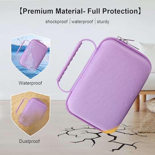 Elonbo Carrying Case for KODAK PIXPRO AZ528/ AZ255/ AZ405/ AZ425/ AZ401 Digital Camera, Kodak PIXPRO Astro Zoom Vlogging Camera Hard Travel Storage Bag, Mesh Pocket fits Battery Cable, Purple - color: Purple
