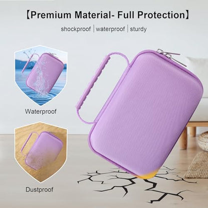 Elonbo Carrying Case for KODAK PIXPRO AZ528/ AZ255/ AZ405/ AZ425/ AZ401 Digital Camera, Kodak PIXPRO Astro Zoom Vlogging Camera Hard Travel Storage Bag, Mesh Pocket fits Battery Cable, Purple - color: Purple