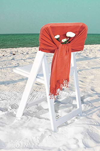 Sakkas Large Soft Silky Pashmina Shawl Wrap Scarf in Solid Colors - color: Rust