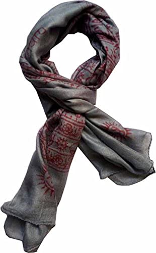 KVR Hindu Pooja Religious Cotton Indian prayer scarf with OM Krishna Ganesha Shiva Nataraja yoga spiritual auspicious prints - color: Grey-shiva-1