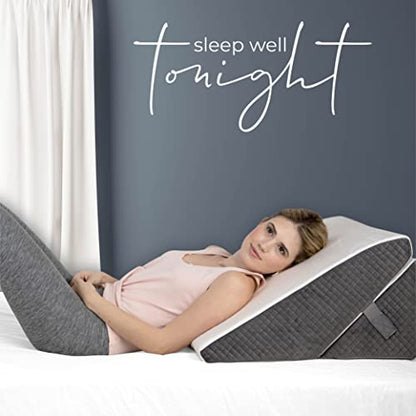 Kolbs Bed Wedge Pillow for Sleep Apnea, FSA Eligible Acid Reflux, and Back Pain Relief, with Chic Jacquard Cover - Headboard Wedges for Sleeping (Adjustable Height Wedge) - size: Adjustable Height Wedge