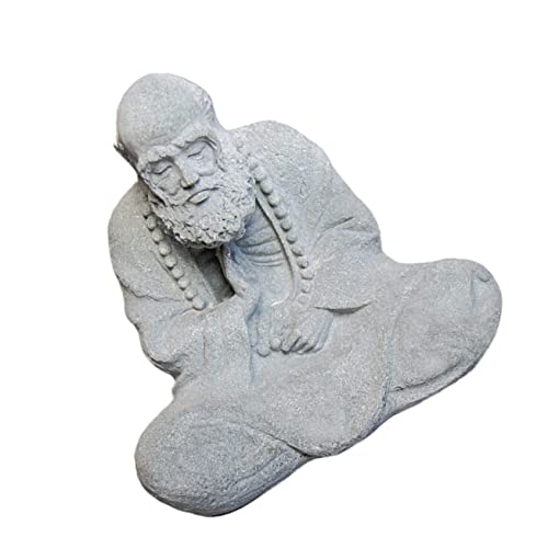 GANAZONO 1pc Chinese Style Buddha Statue Decorative Sandstone Buddha Figurine for Home and Garden Zen Landscape Decor for Living Room Office and Meditation Spaces
