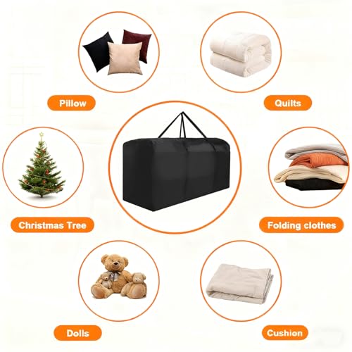 TourKing Outdoor Cushion Storage Bag 68 Inch,Extra Large Waterproof Patio Pillow Cover,Heavy-Duty Zipper & Padded Handles,for Patio Furniture Cushions Protection,Multi-Season Christmas Tree Storage
