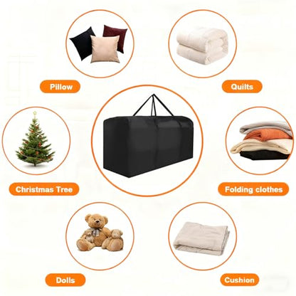 TourKing Outdoor Cushion Storage Bag 68 Inch,Extra Large Waterproof Patio Pillow Cover,Heavy-Duty Zipper & Padded Handles,for Patio Furniture Cushions Protection,Multi-Season Christmas Tree Storage