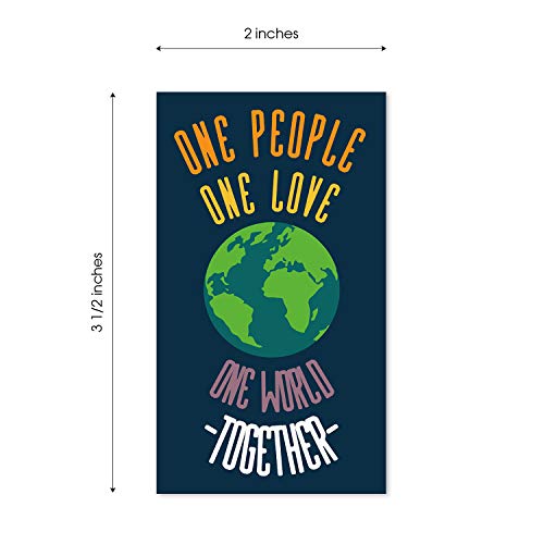 Unity Mini Note Cards / 50 Peace And Kindness Cards / 25 United Designs / 2" x 3.5" Inspirational Flat Mini Business Card Sized Notes/Made In The USA - color: Unity