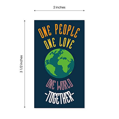 Unity Mini Note Cards / 50 Peace And Kindness Cards / 25 United Designs / 2" x 3.5" Inspirational Flat Mini Business Card Sized Notes/Made In The USA - color: Unity