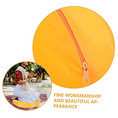 DECHOUS Cushion Set Lotus Print Round Pillow for Floor Seating Buckwheat Hull Filling Comfortable Mat for Buddhist Practices and