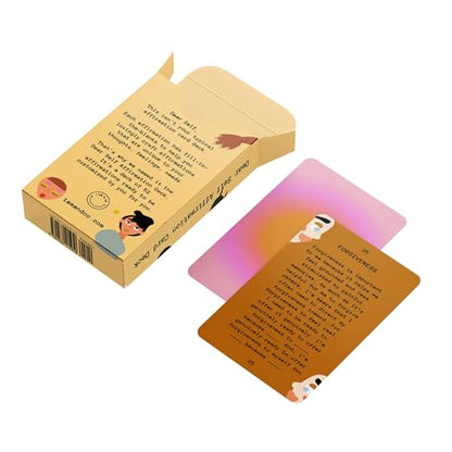 I AM & CO Dear Self Affirmation Cards Deck - 52 Card Deck - Self Love Affirmation Cards with Fill in the Blank Prompts - Daily Affirmations for Mindfulness, Motivation, Self Care & Personal Growth