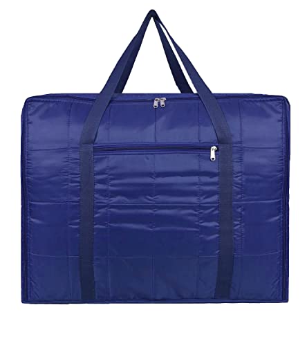 AI ANKIT INTERNATIONAL® Multi-Purpose Storage Bag Light Weighted|Moisture Proof Parachute Jumbo Storage Bag for Clothes & Bedding Storage(BLUE, 73x54x30 Cm) - color: BLUE