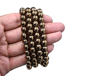 Amazing Gemstone Copper Hematite Mala Beads - 108 Prayer Beads for Meditation and Mindfulness Practice, Handcrafted Mala Beads with Natural Gemstones for Spiritual Healing and Relaxation(Plain) - color: Copper Hematite, style: Plain