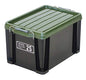 アステージ JEJ Astage Storage Box [X Series NT Box #25], Black Green, Disaster Prevention, Width 11.6 x Depth 17.3 x Height 10.2 inches (29.5 x 44 x 26 cm), Made in Japan, Stacked