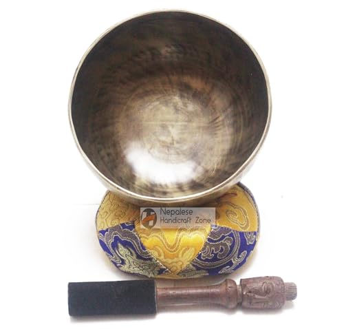Antique Color Tibetan Handmade Meditation Singing Bowl Sets by Nepalese Handicraft Zone (6")
