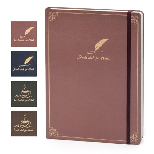 Hardcover Journal Notebooks Notebook Ruled Lined Writing Journal 7.5"x10.24" 104 Pages/80g for Writing Work Travel School Business Journaling Notebooks (Red Quill) - color: Red Quill, size: B5 (1 Pack)