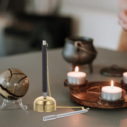 NOLITOY Flexible Chime Buddhist Supply Temple Instrument for Meditation Yoga and Rituals Portable Brass Handheld Bell with Crisp Sound Ideal for Spiritual Practice and Home Decor