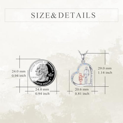YFN Daughter Gifts from Dad 925 Sterling Silver Daughters Heart Necklace Birthday Christmas - color: Silver-Daughter Necklace Jewelry
