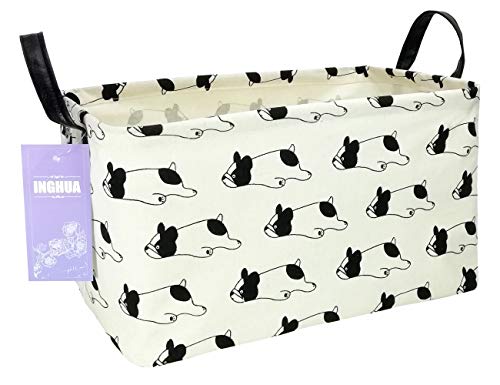 Rectangular Storage Basket Fabric Organizer Bin for Toys,Books,Clothes,Gifts,Pets-Perfect for Home,Office,Nursery,Dorm,Shelf(Rec Bulldog) - color: Rec Bulldog