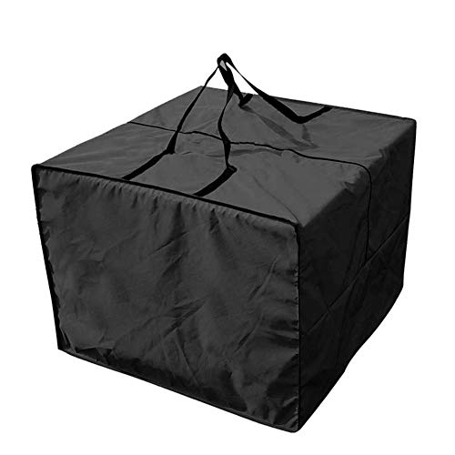 Zulux Outdoor Cushion Storage - Durable 210D Patio Cushion Bag with Zippered Closure and Handles - 32" x 32" x 24" Capacity - color: Black