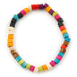 Avalaya Unisex Multicoloured Wood Bead Flex Bracelet - up to 21cm L