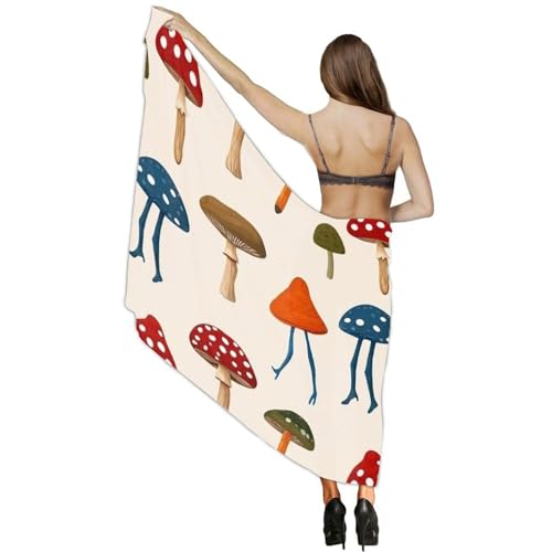 Fashion Travel Swimwear Bikini Wrap All Seasons Chiffon Scarf Beach Yarn Shawl - color: Color985